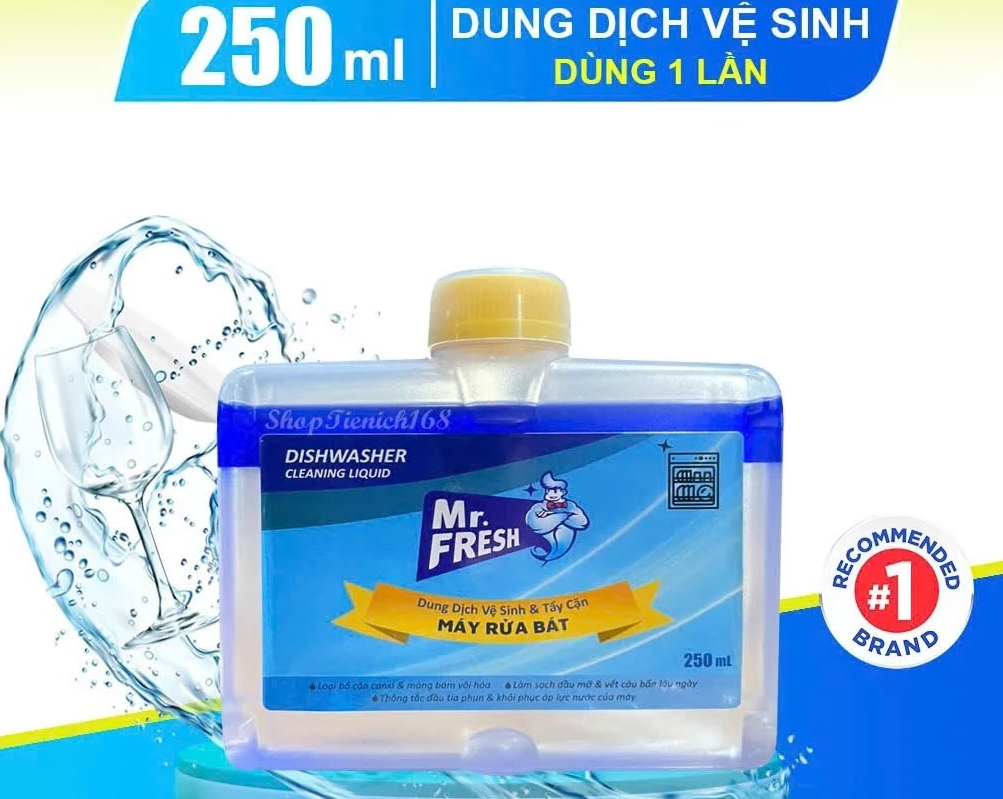  Dung Dịch Vệ Sinh Máy Rửa Chén Bát Mr. Fresh Chai 250ml chuyên dụng 