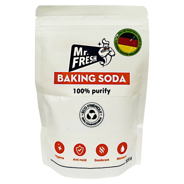  Baking Soda Mr Fresh (680g + 200g) – Bột Muối Nở Khử Mùi, Vệ Sinh Nhà Bếp, Tẩy Rửa Đa Năng 
