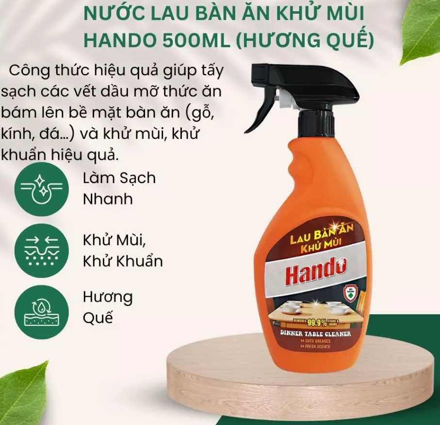  Nước lau bàn ăn khử mùi Hando 500ml 