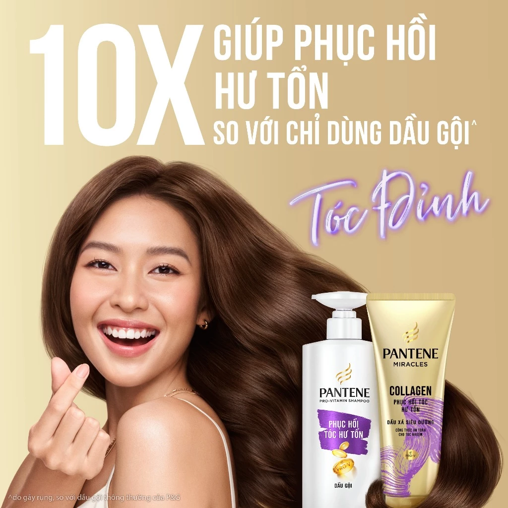  Dầu Xả Siêu Dưỡng PANTENE Miracles Ngăn Rụng Tóc Biotin/ Phục Hồi Hư Tổn Collagen/ Suôn Mượt Óng Ả Keratin - Tuýp 150ml 