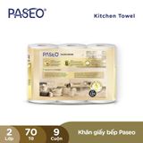  [Lốc 3 Cuộn] Giấy Bếp Đa Năng PASEO Thấm Dầu Hút Nước Nhanh An Toàn Cho Gia Đình - Calorie Absorb (2 Lớp) 