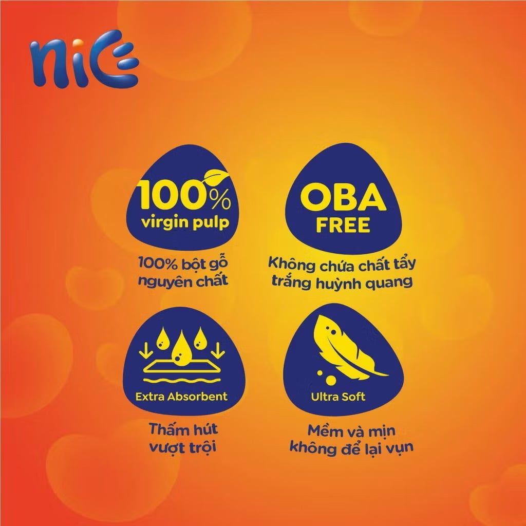  [Lốc 8 Cuộn] Giấy Vệ Sinh NICE Mega Cuộn Lớn Tiết Kiệm Mềm Mịn Tan Nhanh Trong Nước An Toàn (2 Lớp) 