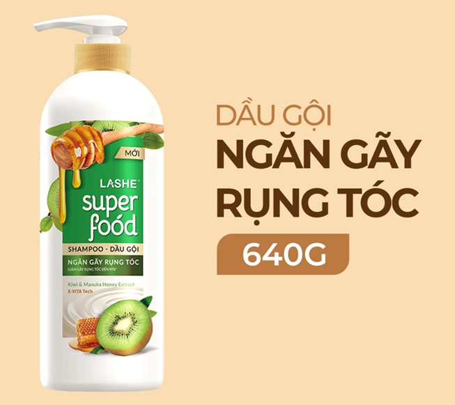  Dầu Gội LASHE SUPERFOOD Ngăn Gãy Rụng Tóc/Phục Hồi Hư Tổn /Sạch Gàu Giảm Rụng /Sạch Gàu Mềm Mượt 300G/ 640G/ 630G/ 1.1KG 