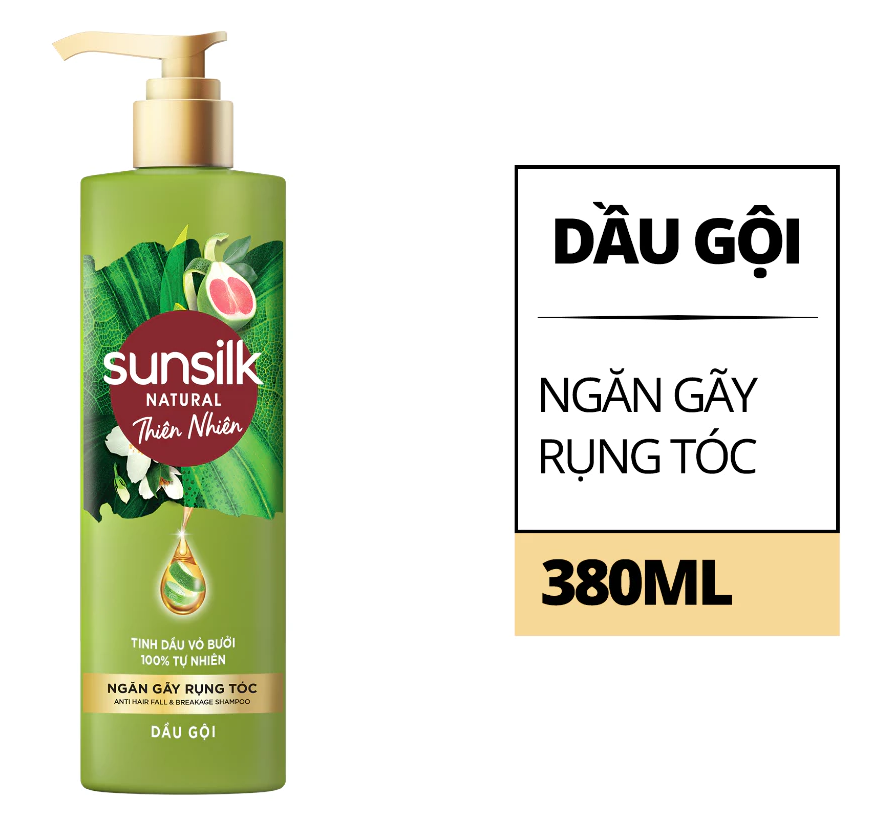  Dầu gội Sunsilk Thiên Nhiên Ngăn Gãy Rụng Tóc và Dưỡng Phục Hồi 380ml 