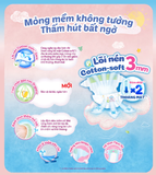  Tã dán Bobby S80/M76/L68/XL62/XXL56 mới- Lõi nén cotton-soft 3mm 
