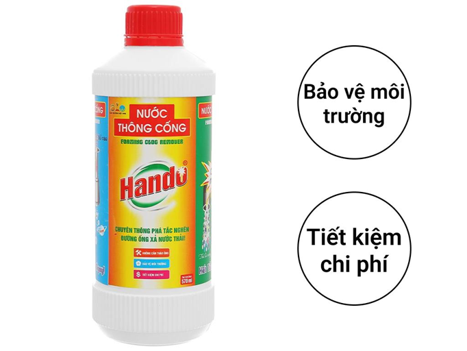  Nước Thông Cống Hando 570ML (Vệ Sinh Đường Ống, Cống, Lavabor..) 