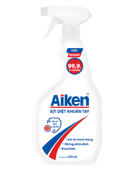  Xịt diệt khuẩn tay 520ml diệt 99,9% các loại vi khuẩn sau 30 giây tiếp xúc. 