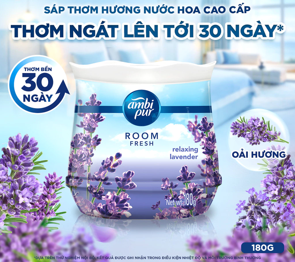  Sáp Thơm Phòng AMBI PUR Hương Nước Hoa Cao Cấp Nhiều Mùi Hương Hộp 180g 