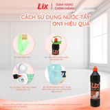  Nước tẩy bồn cầu, toilet Lix 1 kg khử mùi hôi, sạch mảng bám, sạch khuẩn 