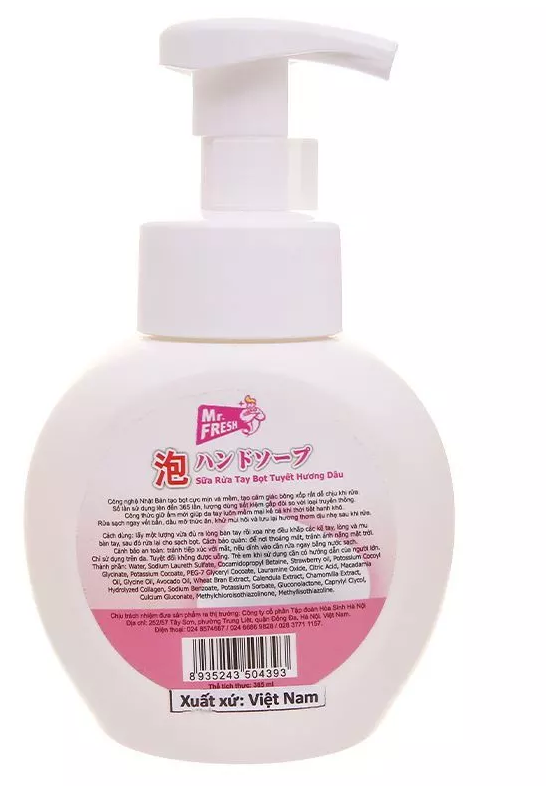 Sữa rửa tay bọt tuyết Mr.Fresh 365ml 
