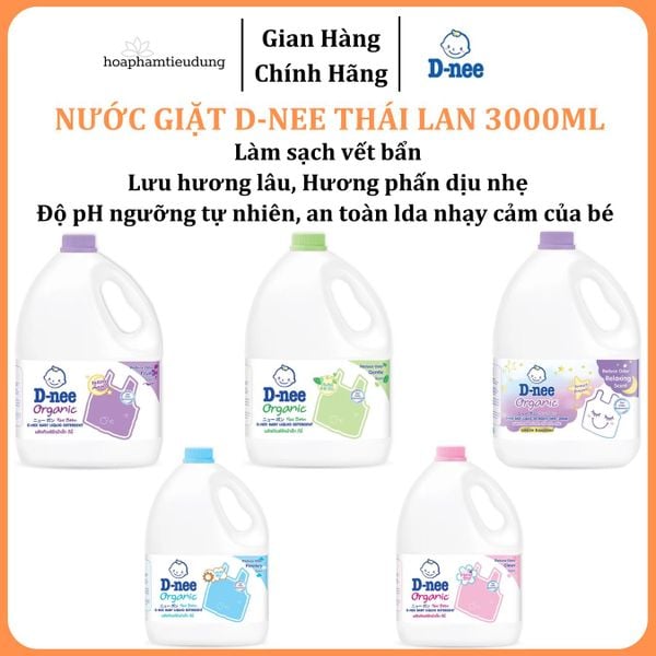  Nước giặt quần áo D-nee 3L (Chính hãng có tem Đại Thịnh) 