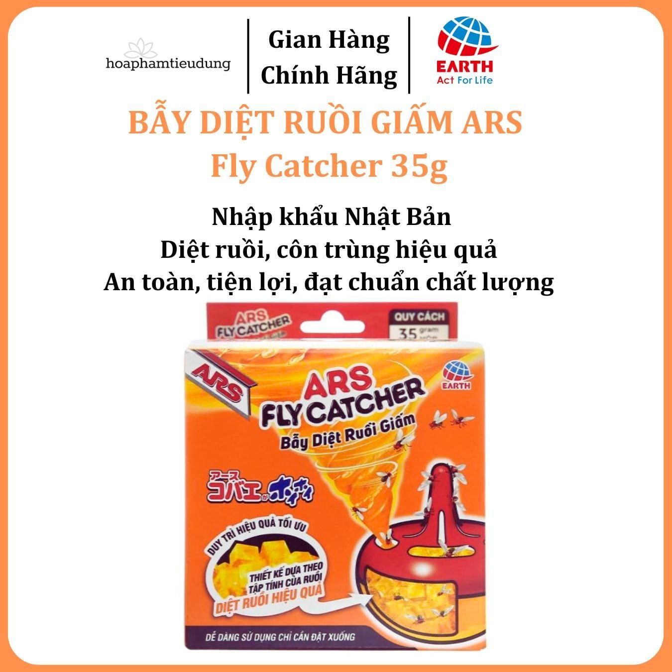  Bẫy diệt ruồi giấm ARS Fly Catcher 35g 