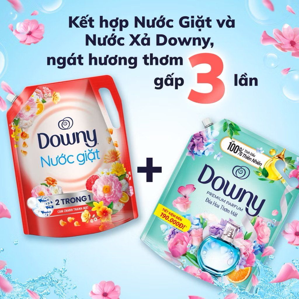  Nước giặt Downy matic 2.65 Kg hương nước hoa, lưu hương suốt 12 tuần 