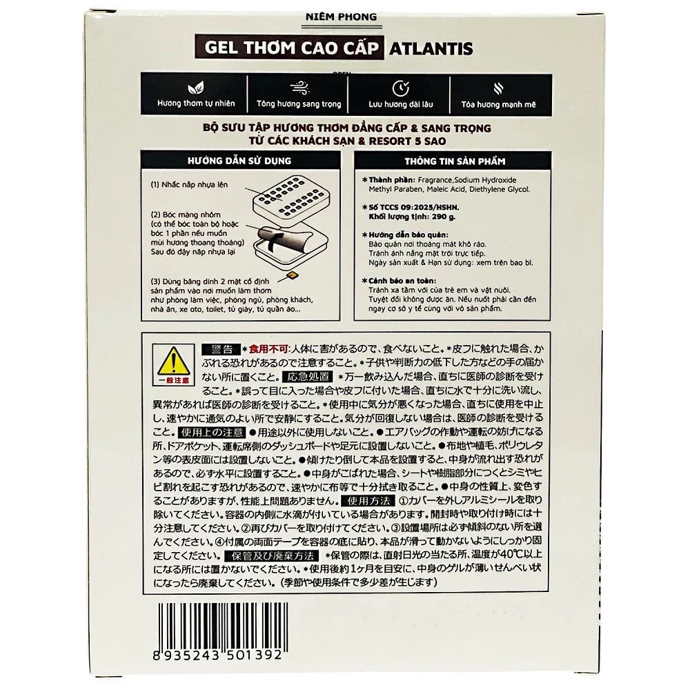  Gel Thơm Khử Mùi Cao Cấp Mr. Fresh 290G (Luxury Hotel & Resort) 