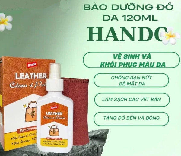  Xịt Bảo Dưỡng & Đánh Bóng Đồ Da Hando 120 - 500ml 