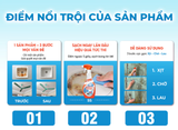  Chai Sạch Nhà Và Bếp Cleanz Làm Sạch Dầu Mỡ, Vết Ố Vàng, Thơm Mùi Chanh Dịu Nhẹ Dung Tích 450ml 