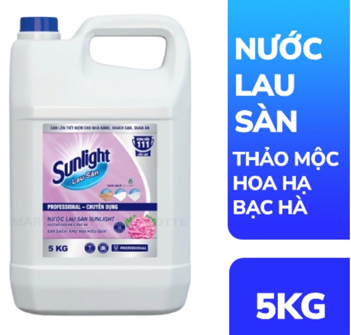  Nước lau sàn Sunlight 5 kg chuyên dụng Nhà hàng - Khách sạn - Bệnh viện - Trường - Spa 