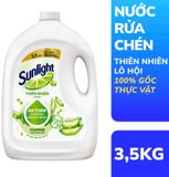  Nước rửa chén Sunlight Khử mùi tanh Matcha Trà nhật/ Lô hội 3.5kg 