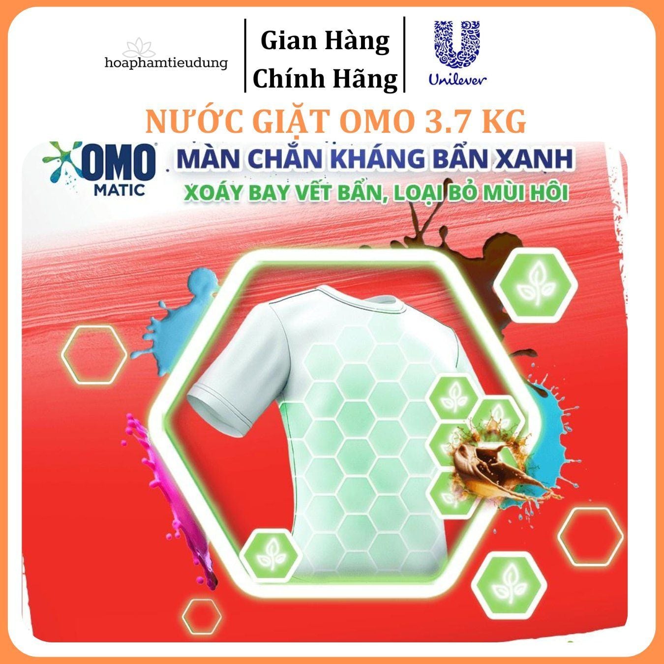  Nước giặt Omo Matic sạch sâu thơm lâu 3.7 kg 