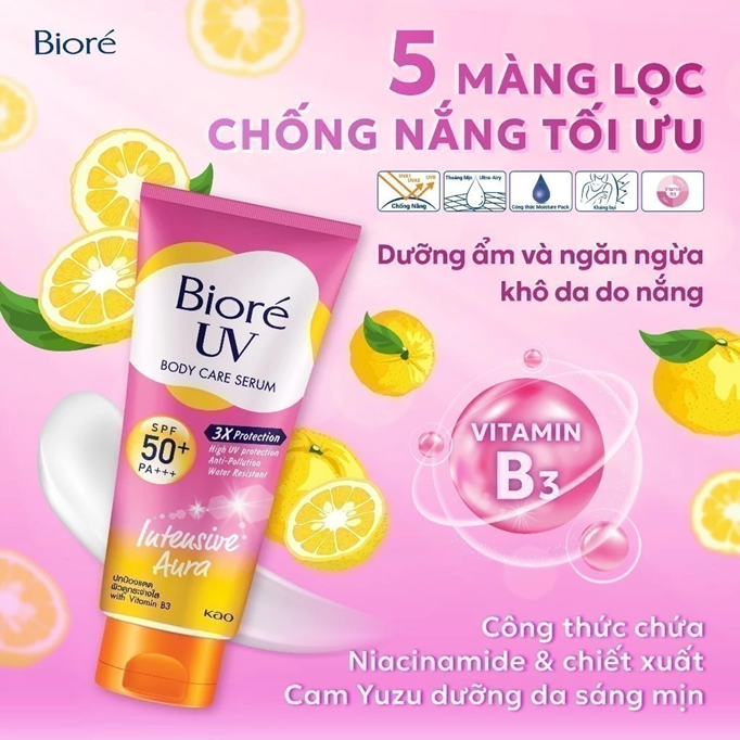  Serum Chống Nắng Dưỡng Thể Kháng Bụi - Trắng Sáng Mịn Màng Biore 150ml 