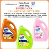  Nước lau sàn Sunlight tinh dầu thảo mộc hương hoa lily và hương thảo can 3.6kg 