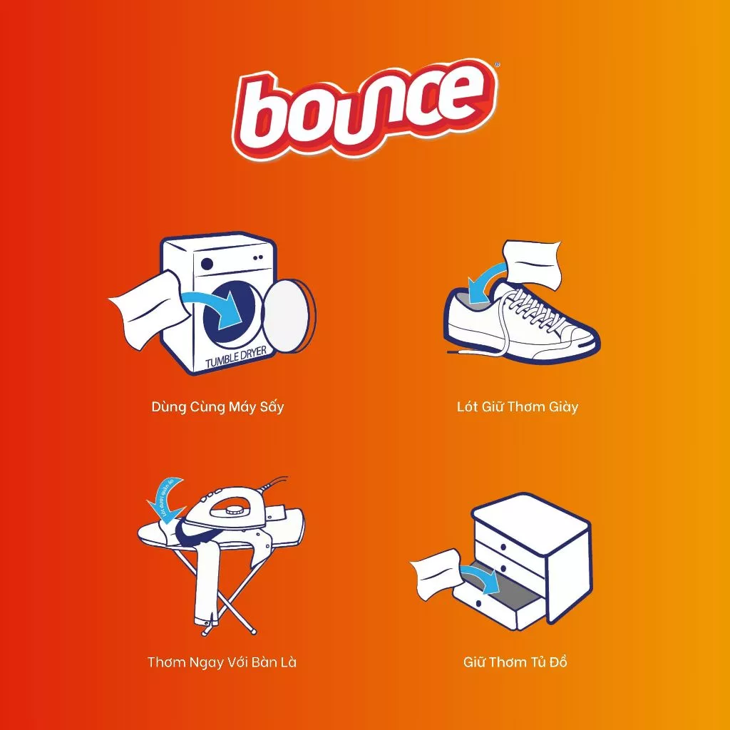  (Hàng nhập khẩu USA) Giấy Sấy Thơm BOUNCE Sheets Outdoor Fresh Hộp 120 Tờ 