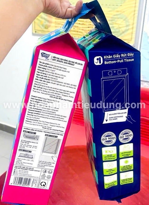  Khăn giấy rút đáy cao cấp Pulppy 4 lớp 300 tờ 