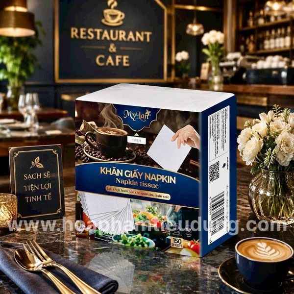  Khăn giấy Napkin MyLan hoàn hải cho nhà hàng/ cafe/ quán ăn 