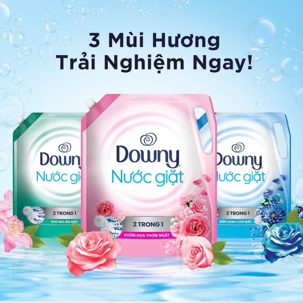  Nước giặt Downy matic 2.65 Kg hương nước hoa, lưu hương suốt 12 tuần 