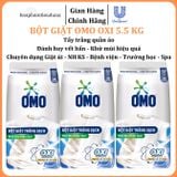  Bột giặt Omo Oxi tẩy mạnh, trắng sáng, đánh bay vết bẩn chuyên dụng Giặt ủi/Nhà hàng/Khách sạn/Trường học/Bệnh viện/Spa 