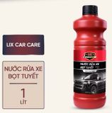  Nước rửa xe bọt tuyết 1L Lix car care , sạch khô nhanh, bảo vệ màu sơn, giúp lớp sơn sáng bóng 