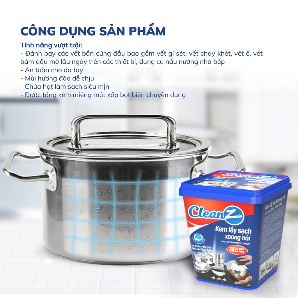  Kem tẩy xoong nồi Aikomi 500g đa năng Hàn Quốc đánh tan mọi cặn bẩn, bột tẩy trắng xoong nồi, bột tẩy rửa đa năng tẩy 