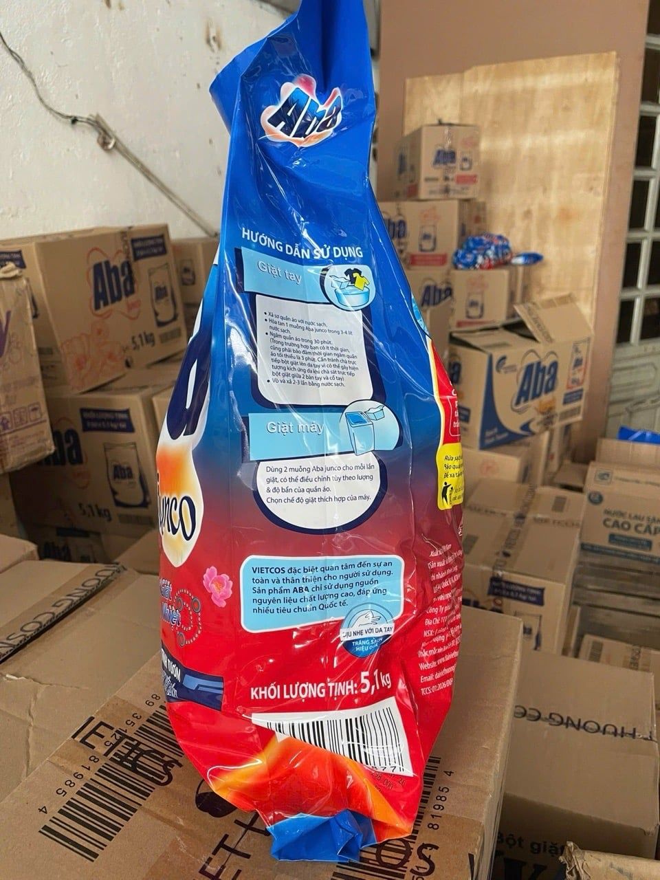  Bột giặt nhiệt Aba Junco 5.1kg sạch tinh tươm 
