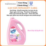  Nước lau sàn Sunlight tinh dầu thảo mộc hương hoa lily và hương thảo can 3.6kg 