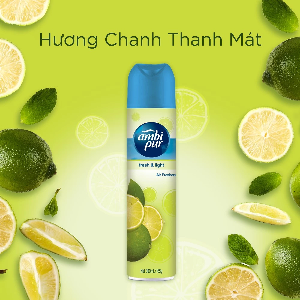  Xịt Phòng AMBI PUR Aerosol Hương Oải Hương/ Chanh/ Đại Dương/ Tươi Mát Chai 300 ml 