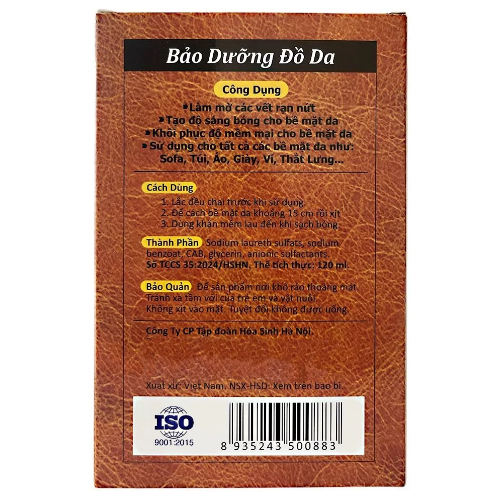  Xịt Bảo Dưỡng & Đánh Bóng Đồ Da Hando 120 - 500ml 