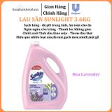  Nước lau sàn Sunlight tinh dầu thảo mộc hương hoa lily và hương thảo can 3.6kg 