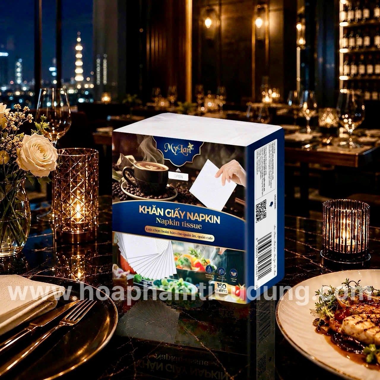  Khăn giấy Napkin MyLan hoàn hải cho nhà hàng/ cafe/ quán ăn 