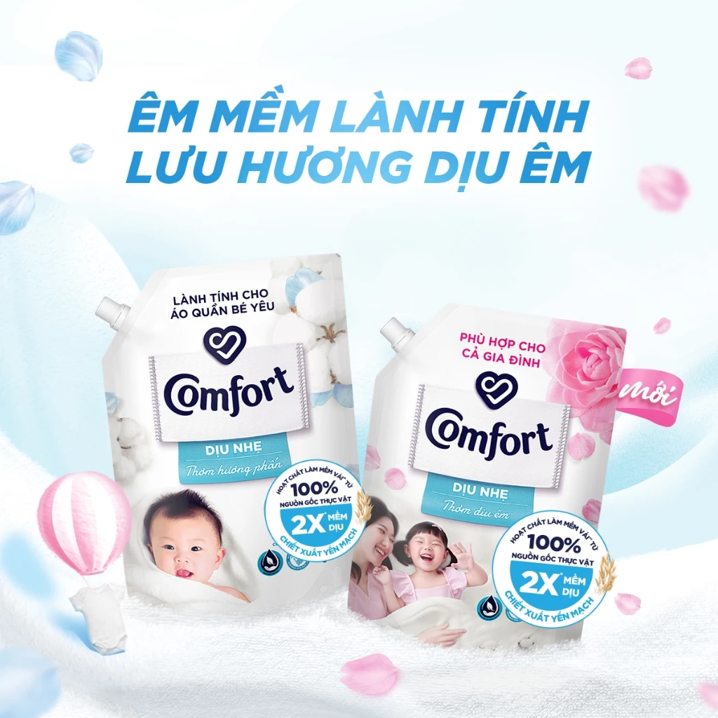  Nước Xả Vải Comfort Dịu Nhẹ Túi 3,6L 