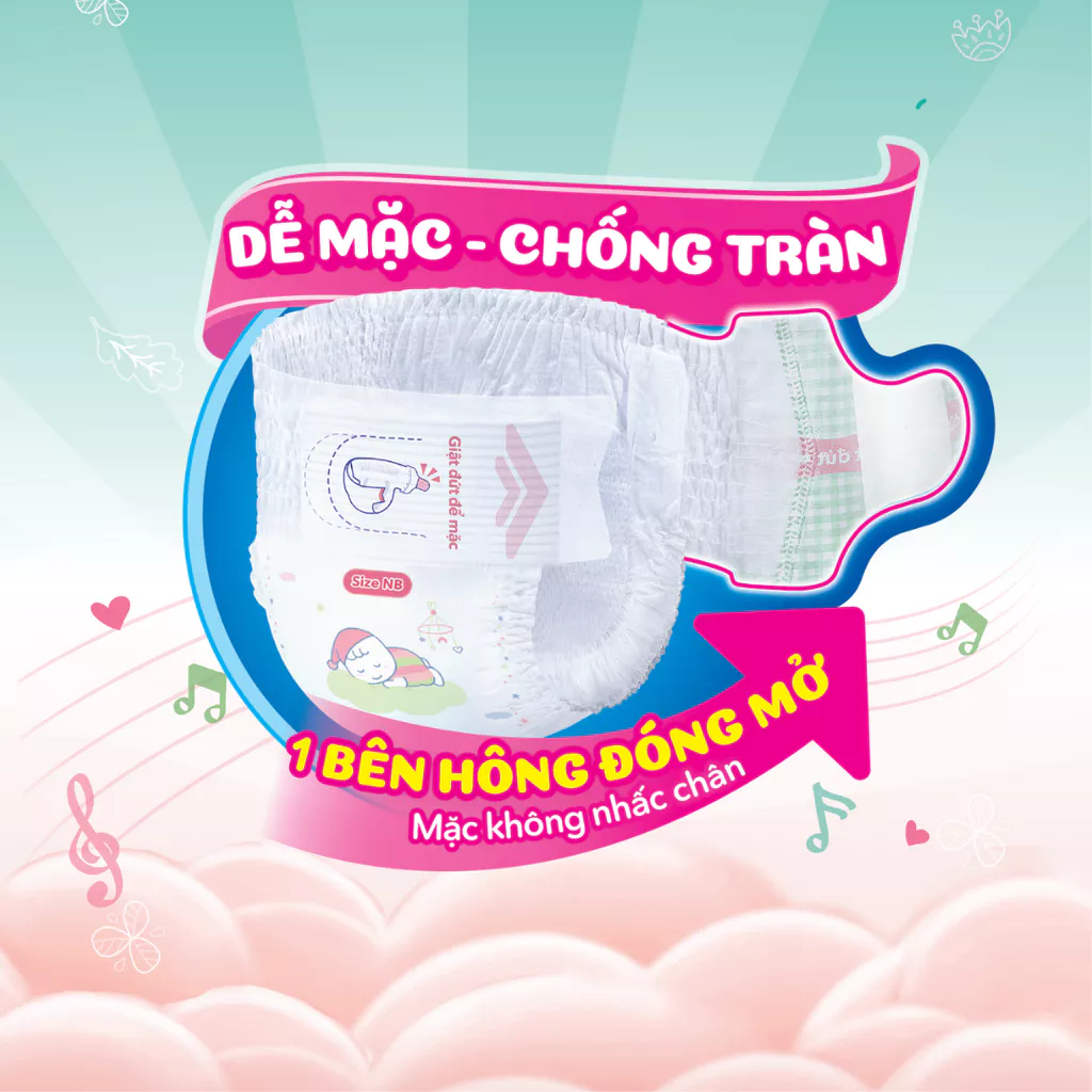 Tã quần mở một bên Bobby dành cho bé sơ sinh size NB70+6/NB-S74/S80/ S-M62 