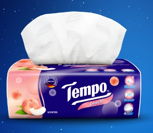  Khăn Giấy Rút Cao Cấp Tempo - 4 Lớp Bền Dai, An Toàn Cho Da 