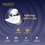  Khăn Giấy Lau Mặt PASEO 4 Gói/Lốc Siêu Mềm Mịn Dưỡng Ẩm Cho Da Nhạy Cảm (4 Lớp) - Milky Lotion 
