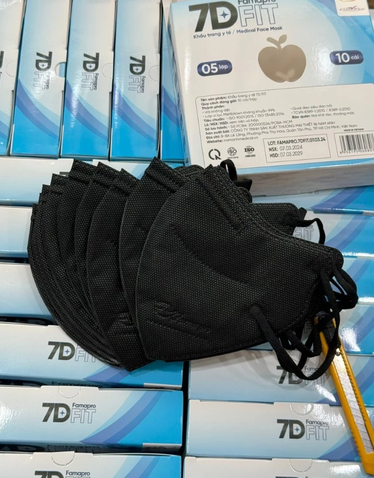  Khẩu trang cao cấp 7D FIT 5 lớp (10 cái/ hộp) 