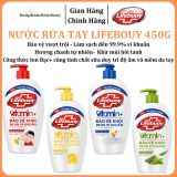  Nước Rửa Tay Lifebuoy Bảo Vệ Khỏi 99.9% Vi Khuẩn Gây Bệnh Với Ion Bạc+ Hỗ Trợ Cùng Đề Kháng Da Tự Nhiên 450g 