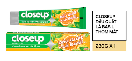  Kem Đánh Răng Closeup Trắng Răng Thơm Mát thành phần Thiên Nhiên 230g 