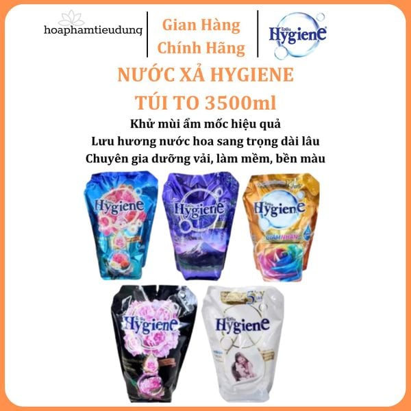  (Túi To Tiết kiệm) Nước Xả Vải Hygiene Đậm Đặc 3.5L Thái Lan 