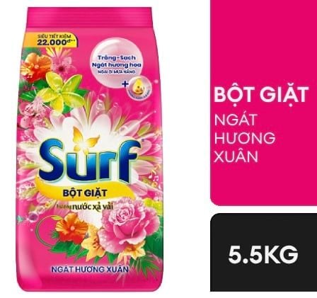  Bột giặt Surf ngát hương xuân 380g - 800g - 2kg - 5.5kg 