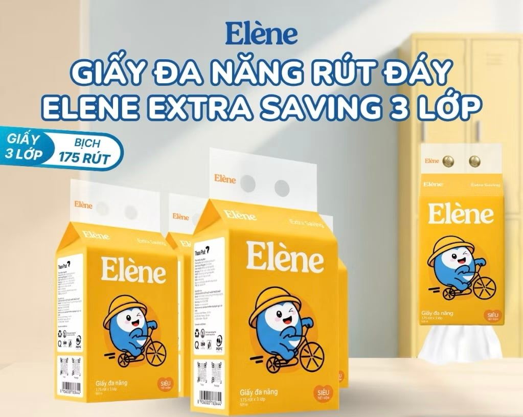  Giấy Đa Năng Rút Đáy 3 Lớp Elene Extra Saving – Tiện Lợi, Dai Bền, Tiết Kiệm 