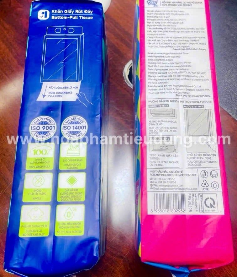  Khăn giấy rút đáy cao cấp Pulppy 4 lớp 300 tờ 
