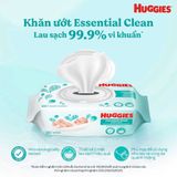  Khăn giấy ướt Huggies kháng khuẩn 80 tờ Essential Clean 